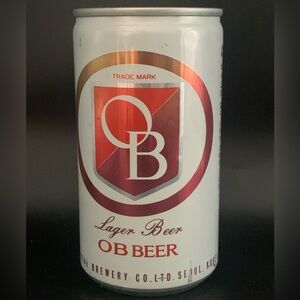 Vintage Beer Can OB Lager Beer Pull Tab Empty Oriental Brewing Company Korea